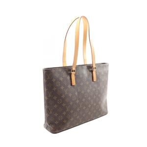 Louis Vuitton Luco Tote Bag canvas leather Monogram Brown
